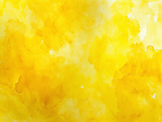 黄色の水彩絵の具で描いた抽象的な背景　Generative AI