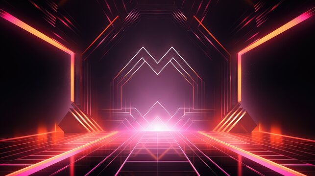 cyber neon futuristic background illustration modern abstract, electric vibrant, colorful sci cyber neon futuristic background