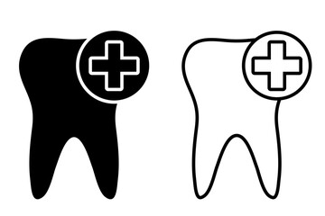 Tooth icon. Dental concept. Basic simple design