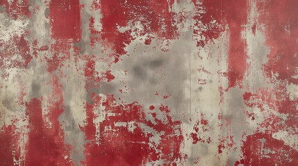 Vintage Crimson and Ashen Grunge Wall Texture for Artistic Backgrounds