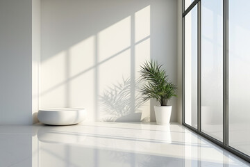 Serene Minimalist Interior in Spring, spring art