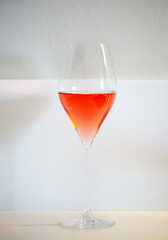 red wine in glass