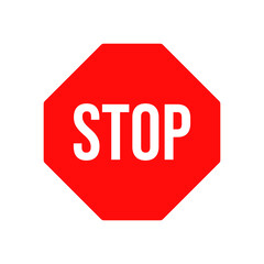 Red stop sign graphic design