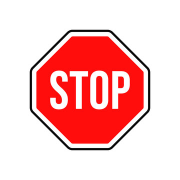 Red stop sign graphic design