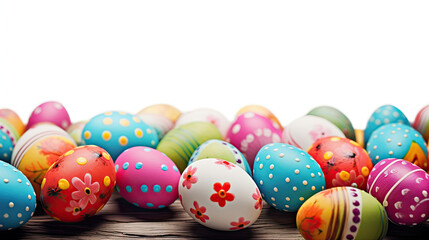 Fototapeta na wymiar easter eggs on white background, Easter concept