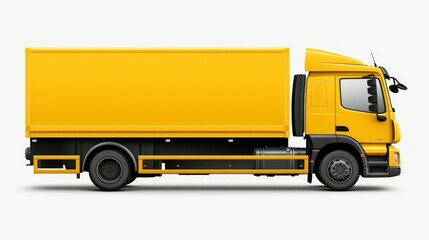 yellow truck isolated on a white background