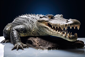 Fototapeta premium Crocodile isolated on a white background