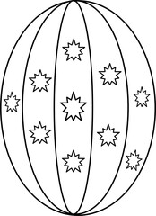 White and black Easter egg.