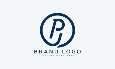 letter PJ logo design vector template design for brand.