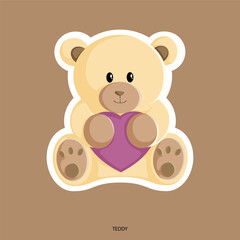 Vector illustration Happy Teddy Day Valentine’s Day Editable Post Banner Template