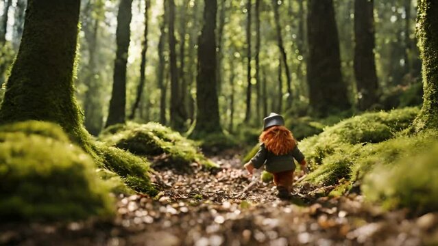 dwarf in the magic forest