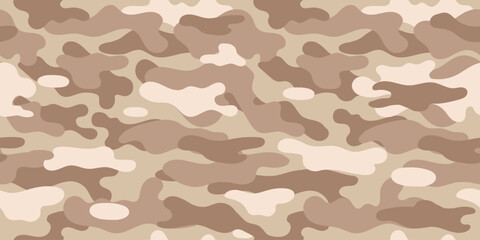 Desert camouflage military pattern. Vector camouflage pattern for clothing design.