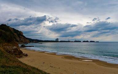 曇り空の種子島宇宙センター