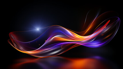 abstract colorful glowing wavy perspective with fractals and curves background 16:9 widescreen wallpapers
