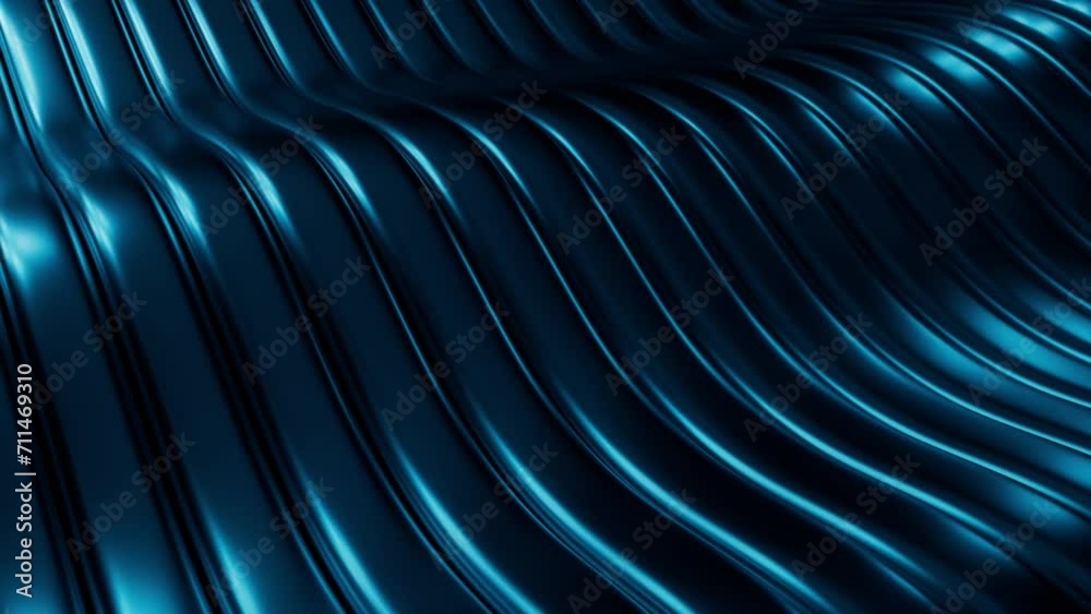 Canvas Prints bright blue wave technology background. 3d render abstract motion texture for digital business conce