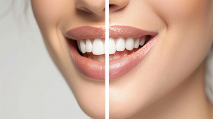 Dental care Dentistry concept, female smile after teeth whitening