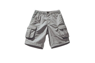 cargo shorts with a belt isolated on PNG Background. Generative Ai.