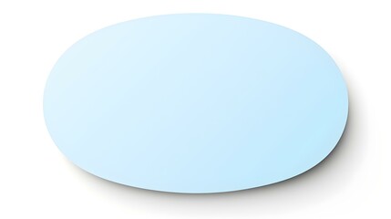 Light Blue oval Paper Note on a white Background. Brainstorming Template with Copy Space