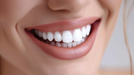 Dental care Dentistry concept, female smile after teeth whitening