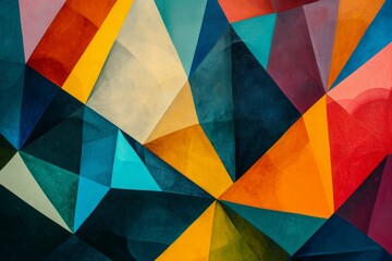 vector abstract irregular polygon background with a triangular pattern in full color rainbow spectrum colors