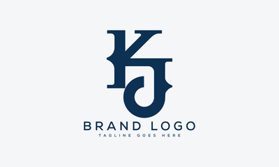 Obraz premium letter KJ logo design vector template design for brand.