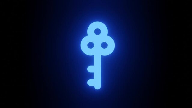 neon key marketing icon nft icon key for vpn
