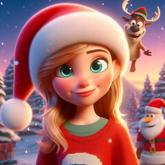 christmas event cute 3d character