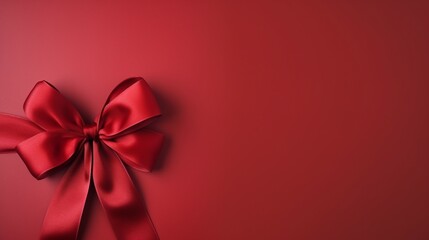 perfect gift on red background, copy space