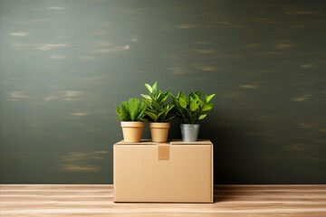 Sustainable Living. Womans Hands Holding Recyclable Cardboard Box, Eco-Friendly Packaging