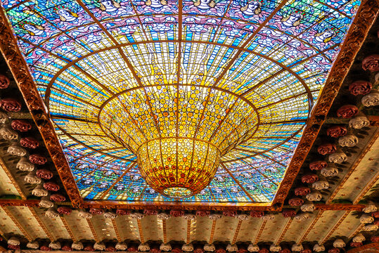 Catalan music palace in Barcelona, Catalonia, Spain