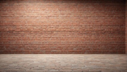 photo of red brick wall for background made by AI generative