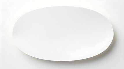 White oval Paper Note on a white Background. Brainstorming Template with Copy Space