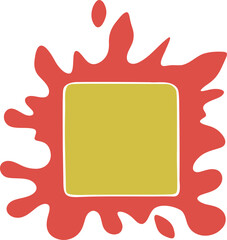 Abstract frame illustration. Bubble shape design element