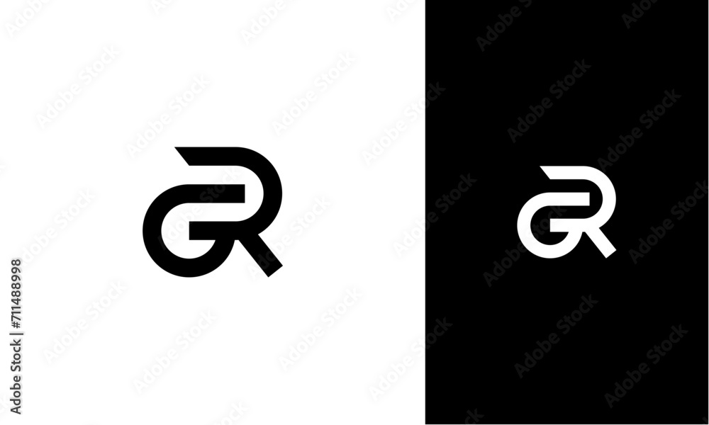 Fototapete GR or RG initial logo concept monogram,logo template designed to make your logo process easy and approachable. All colors and text can be modified. High resolution files included.