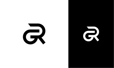 GR or RG initial logo concept monogram,logo template designed to make your logo process easy and approachable. All colors and text can be modified. High resolution files included. - obrazy, fototapety, plakaty
