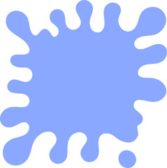 Abstract frame silhouette illustration. Blotch shape decorative element