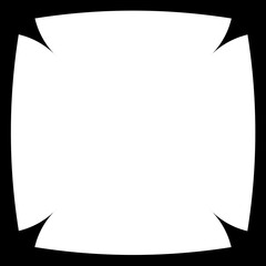 black square frame curve and thorn