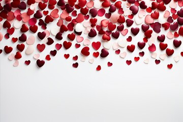 Valentine and mothers day red heart border festive greeting card template for sale on photo stock