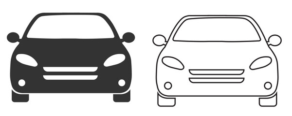 Car icon. Automobile background and line vector ilustration.
