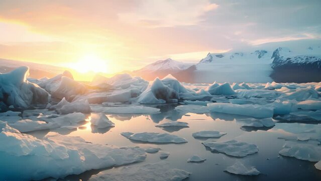 The Eerie Sounds Of Creaking And Cracking Ice As A Glacier Recedes, A Haunting Soundtrack To The Disappearing Ice In The Arctic.