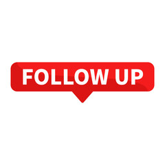 Follow Up Red Rectangle Shape For Customer Service Announcement Information Business Marketing Social Media
