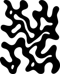 Abstract shape vector illustration. Abstract pattern silhouette design element