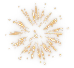 Cutout sparkle glitter firework celebrate transparent backgrounds 3d render png file