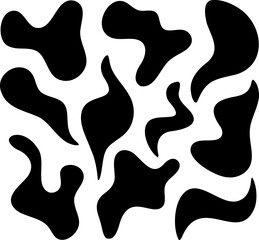 Abstract shape vector illustration. Abstract pattern silhouette design element