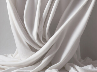 White cloth swaying background