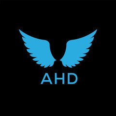 AHD Letter logo design template vector. AHD Business abstract connection vector logo. AHD icon circle logotype.
