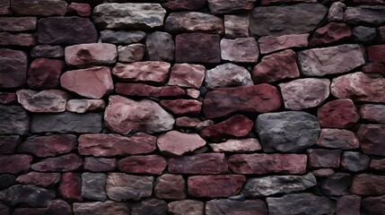 Close up of a Stone Wall Texture in red Colors. Rustic Background