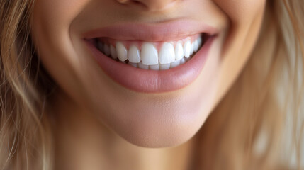 Obraz premium Close-up of a perfectly beautiful smile
