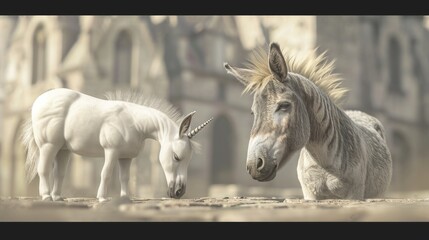 unicorn and donkey    