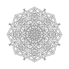 Circular pattern mandala art decoration elements